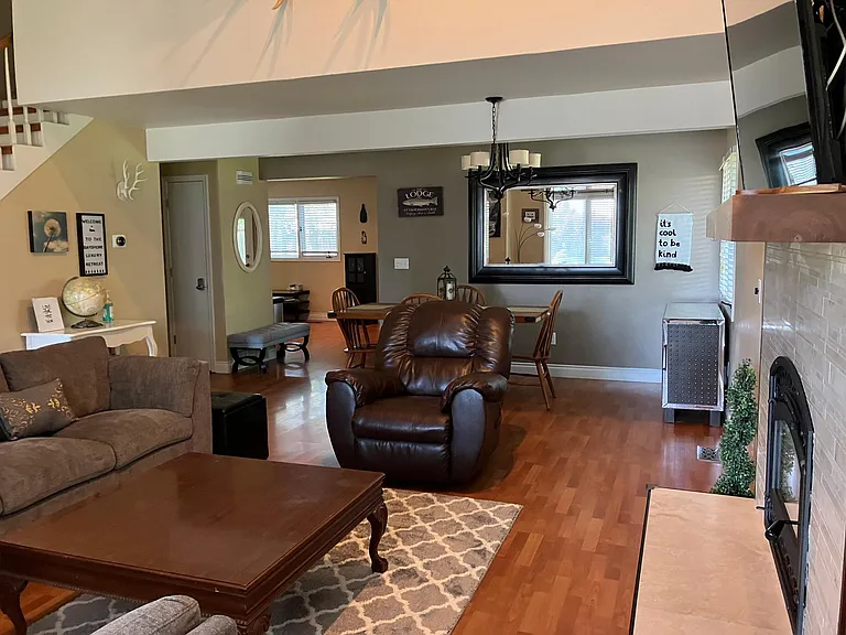 Wood burning fire place and new furniture June 2022.