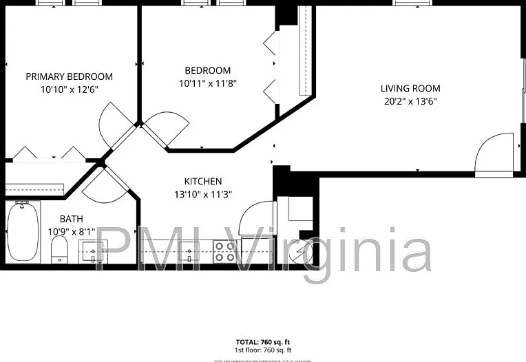 2 bed, 1.0 bath, $1,300 — Photo 2