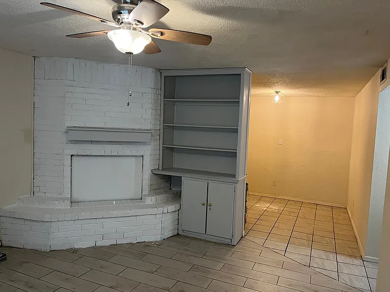 Living room and dining room