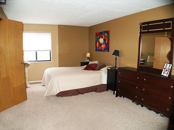 Primary bedroom with walk in closet