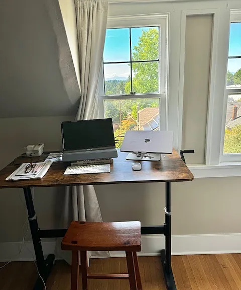 desk in bedroom