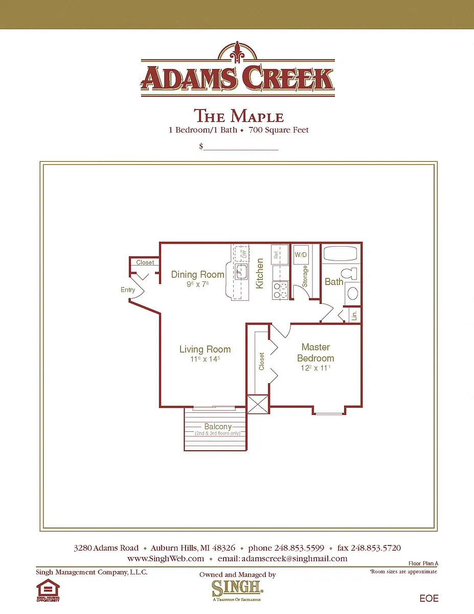 Floor plan Maple