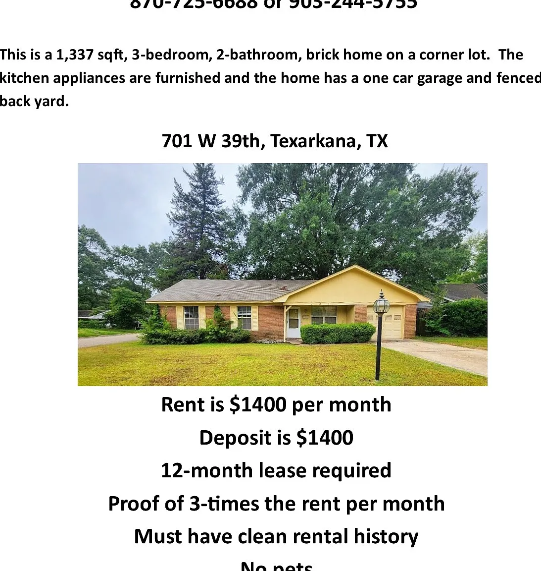 3 bed, 1337 sqft, $1,400 — Photo 1
