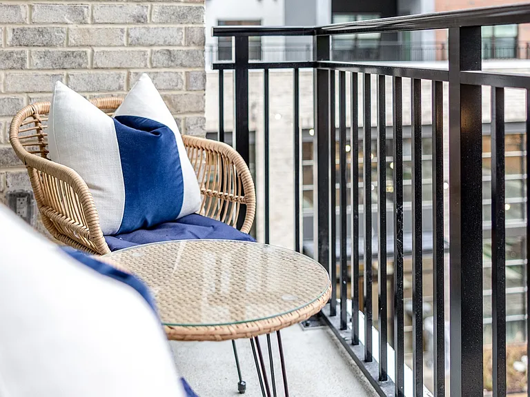 Enjoy a quiet morning coffee or unwind after work on your own private balcony.