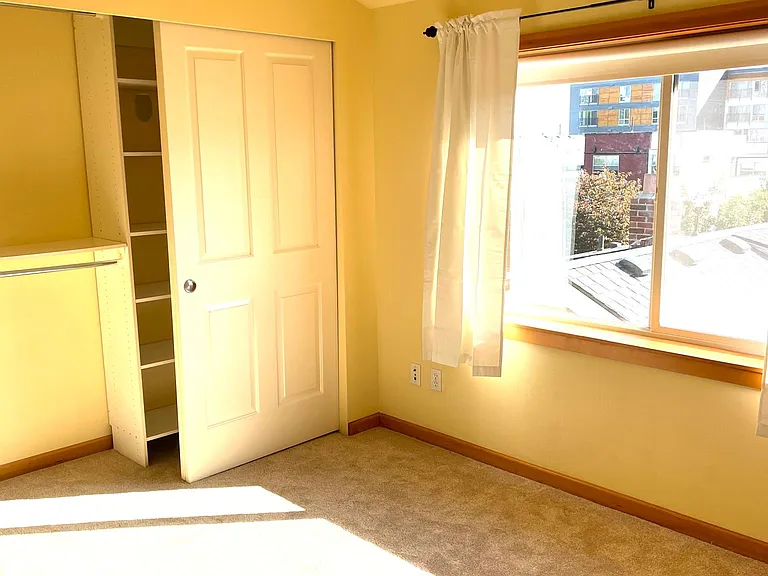 vaulted ceiling in large bedroom
