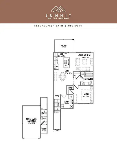 Floor plan 1/1 TH 890