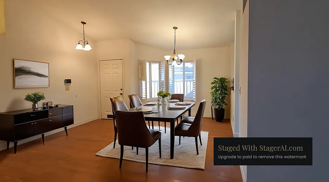 Virtually staged Dining Room -- awesome hardwood floors - 2912 Honeynut St