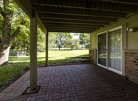 Finished walkout patio