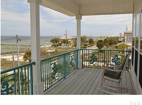The balcony terrace has incredible views of the Santa Rosa Sound...