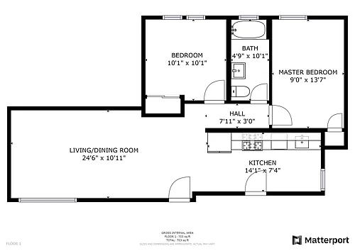 Floor plan Two Bedroom
