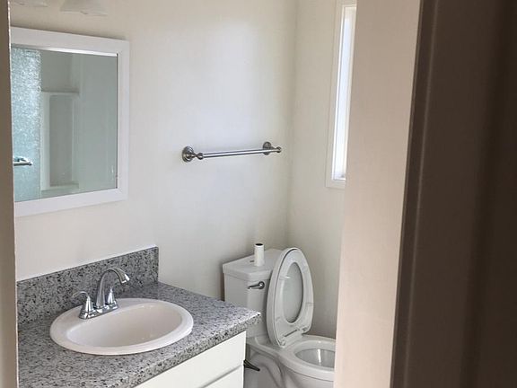 New bathroom granite, shower doors, flooring