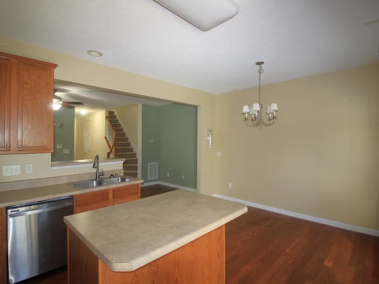 A view from the kitchen facing the dining area