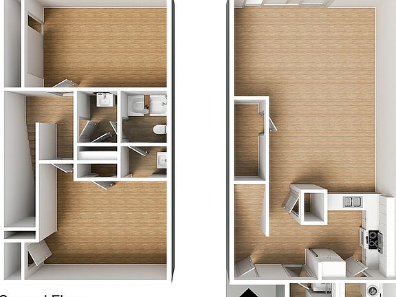 2 Bedroom 1.5 Bath Townhouse