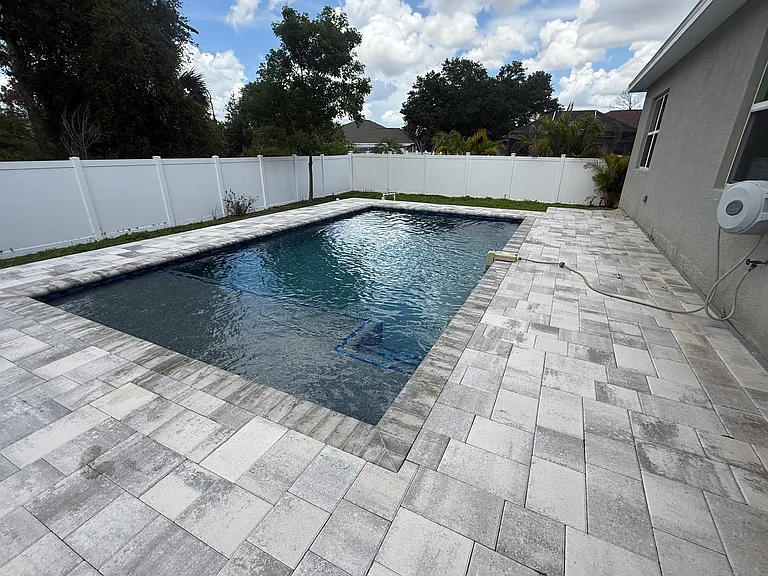 Fenced in yard and pool
