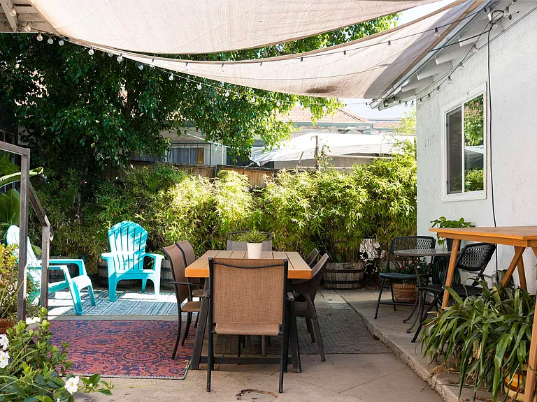 outdoor patio area
