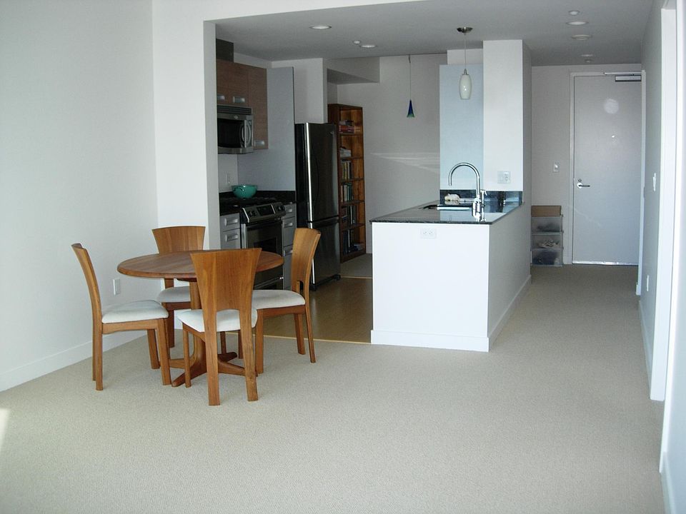 Open floor plan with spacious living room/dining area