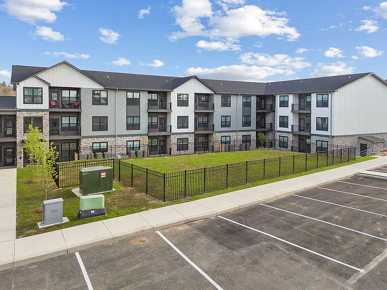 Dog Park and Apartment Building