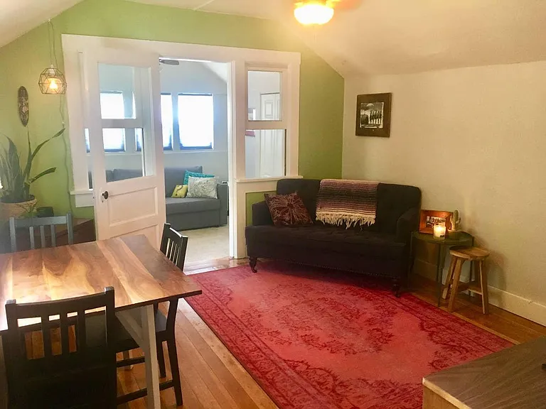 living room and sun room view