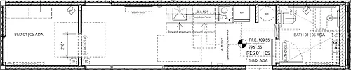 Floor plan 105 - ADA