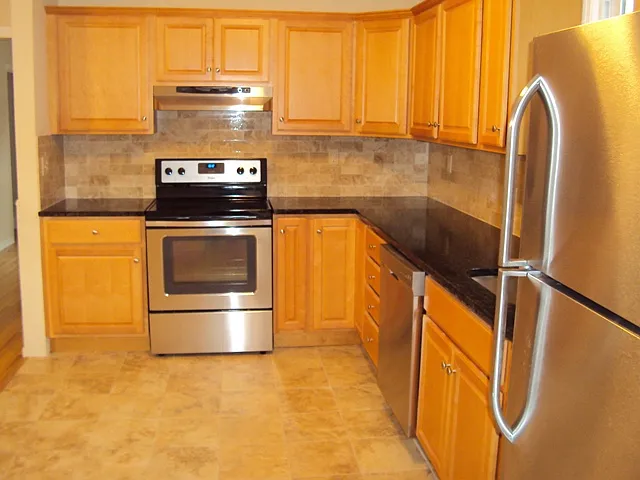 Kitchen - Stainless steel Stove, Microwave, Dishwasher & Refrigerator