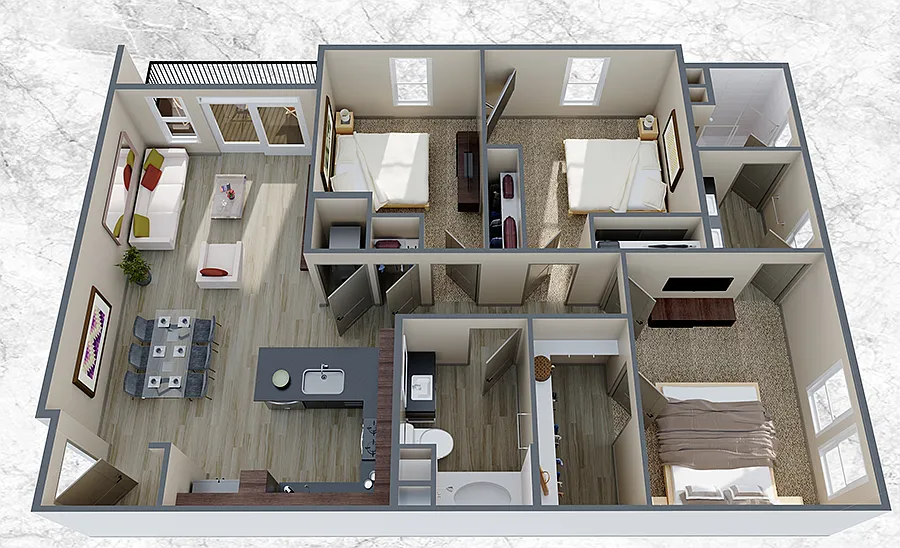 Floor plan 3x2 C1 ALT