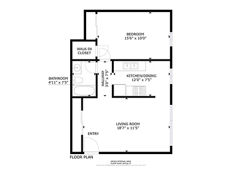 Floor plan 1 Bedroom