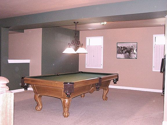 Finished Walk Out Lower Level with Billiard Room