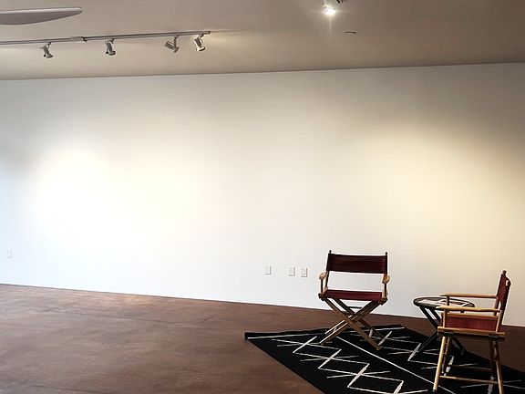 View of long wall, great for video projection and art.