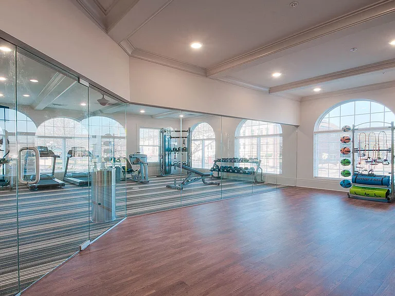 On-site yoga studio