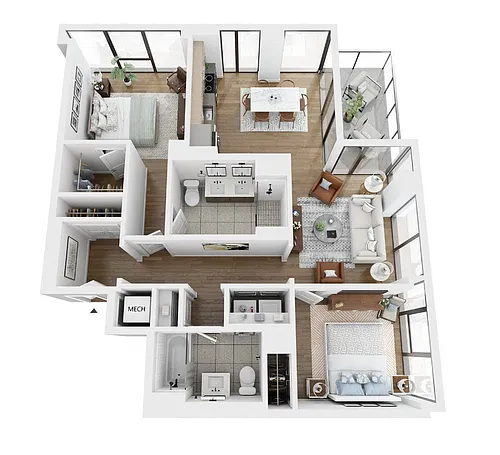 Floor plan 2 Bedroom B