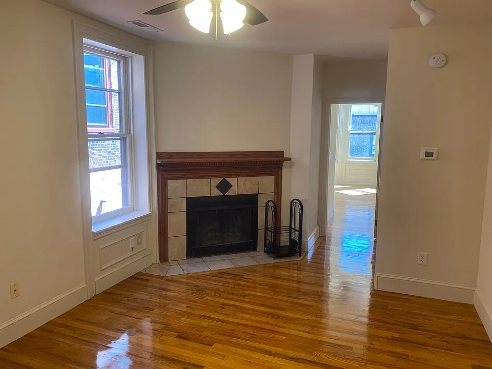 living with a view into one bedroom with bathroom