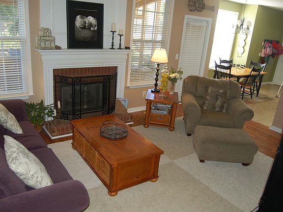 Hardwood floors make this den stand out.