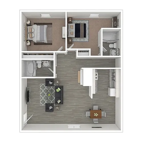 Floor plan 2 Bed 2 Bath