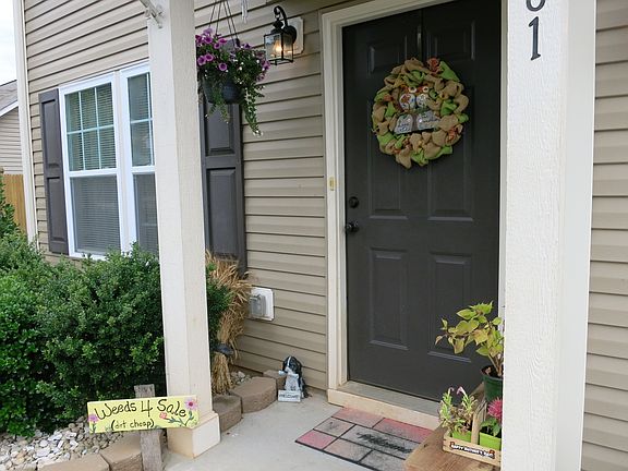 Covered front door entrance