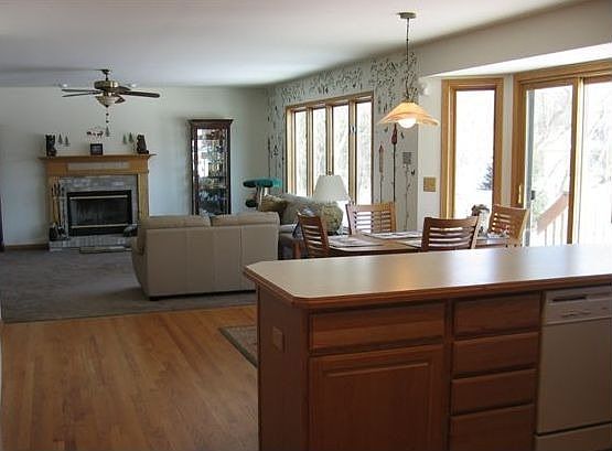 Kitchen into Family Room