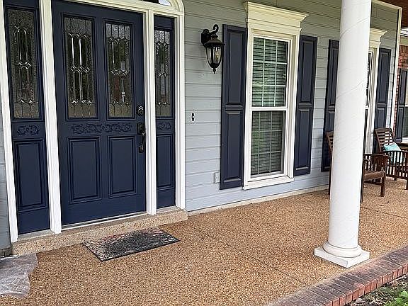 Newly painted door