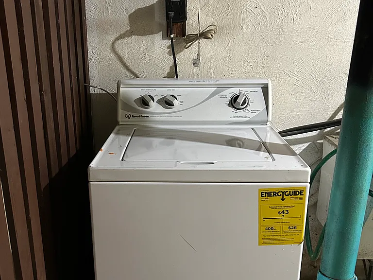 Private washer in shared basement