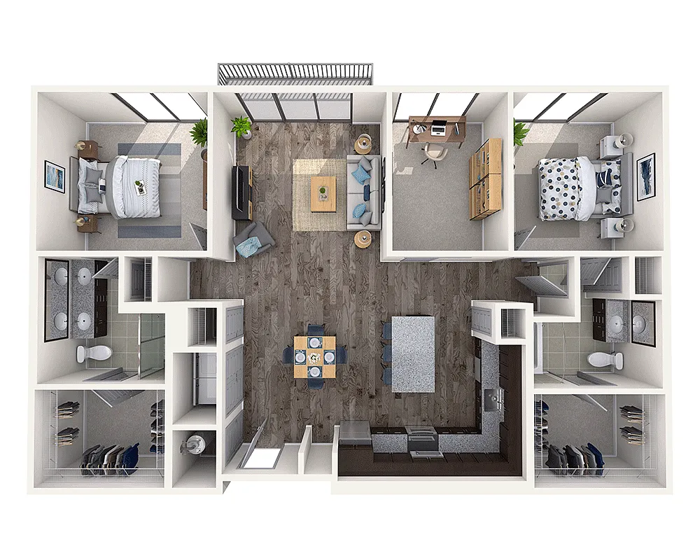 Floor plan Two Bedroom B2L