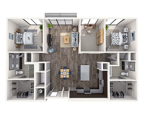 Floor plan Two Bedroom B2L