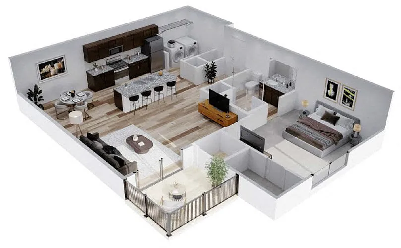 Floor plan 1 Bedroom