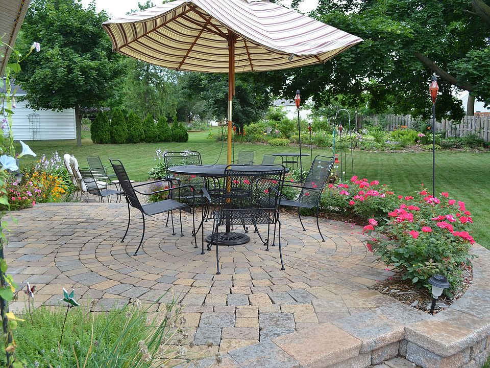 Brick Paver patio in backyard