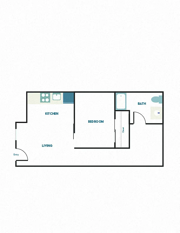 Floor plan 1X1 - B1