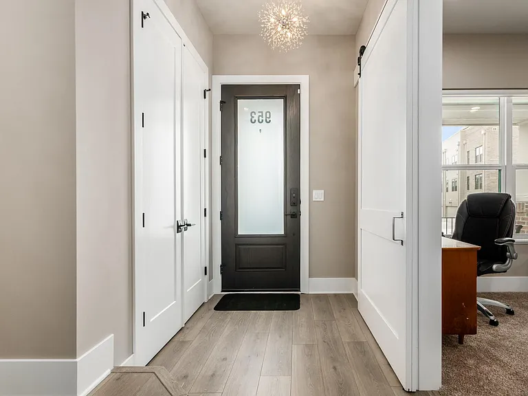 Foyer, with office on the right