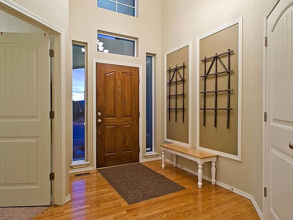 Wood Entry w/High Ceilings