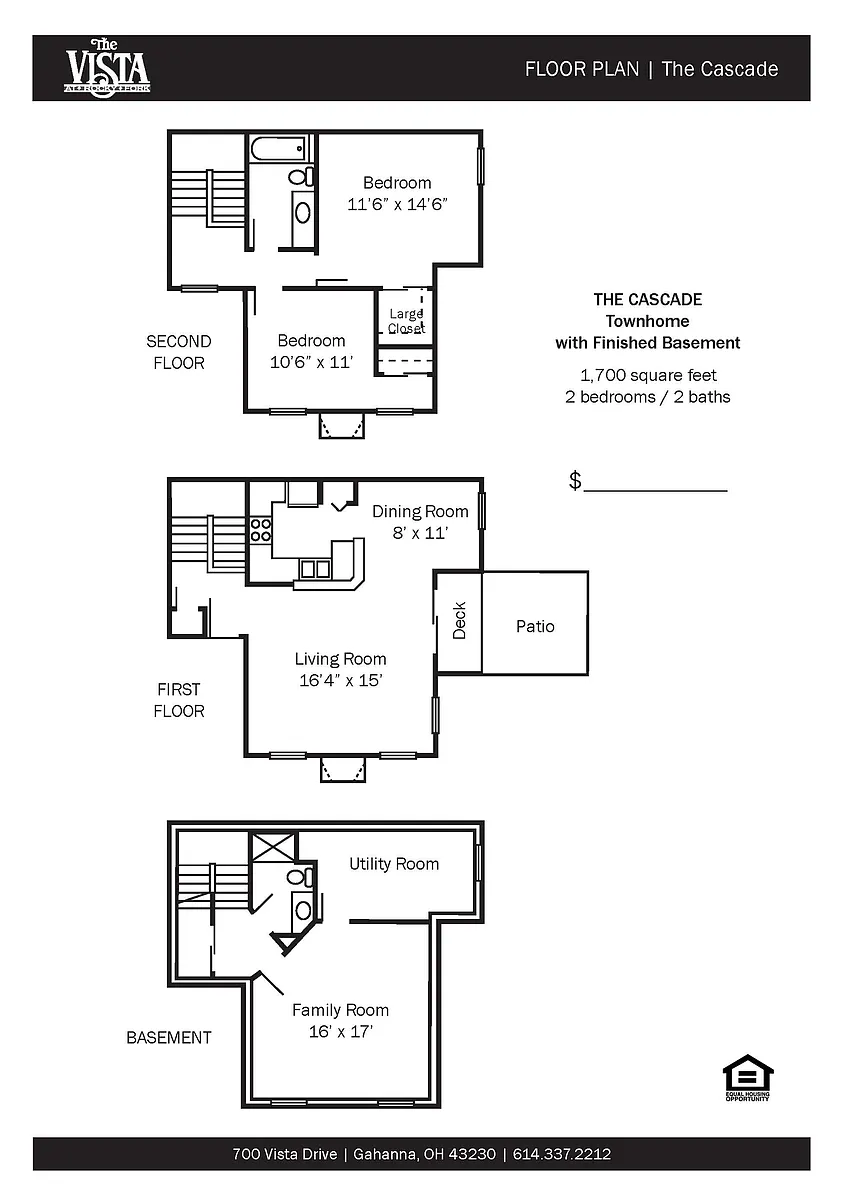 Floor plan The Cascade - Newly Renovated