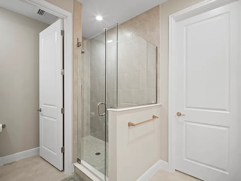 Main bathroom step in shower