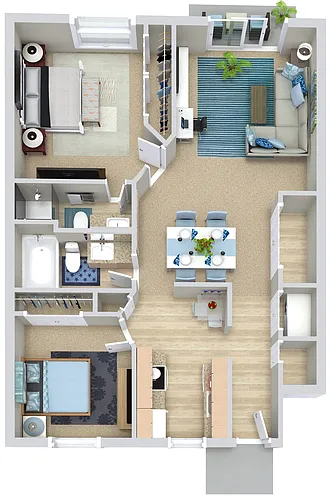 Floor plan 2 Beds | 2 Baths Special Accessibility