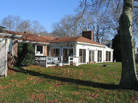 Rear elevation-outdoor shower and deck