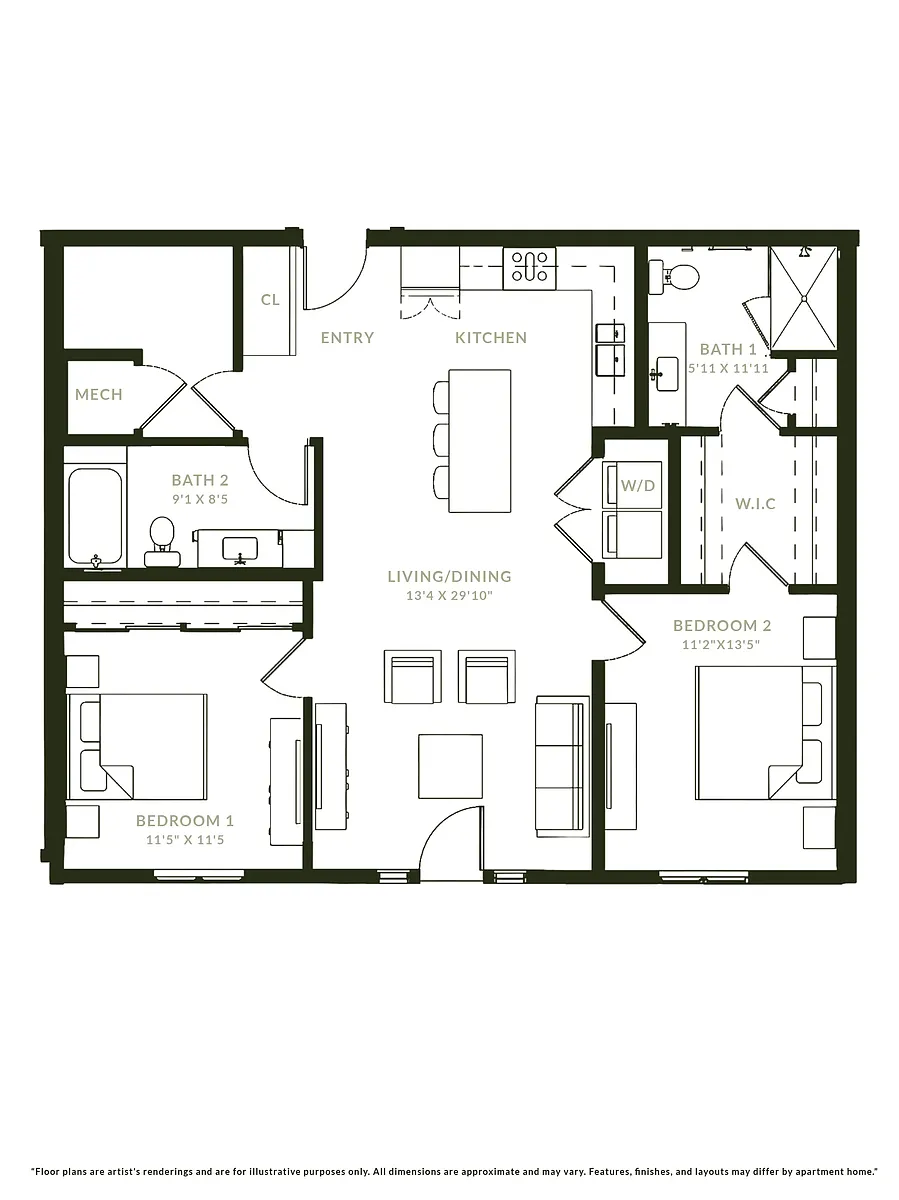 Floor plan B3 Den