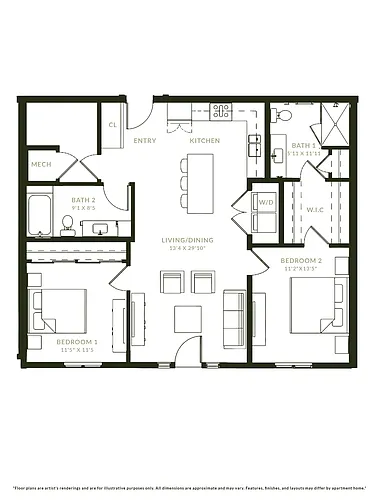 Floor plan B3 Den
